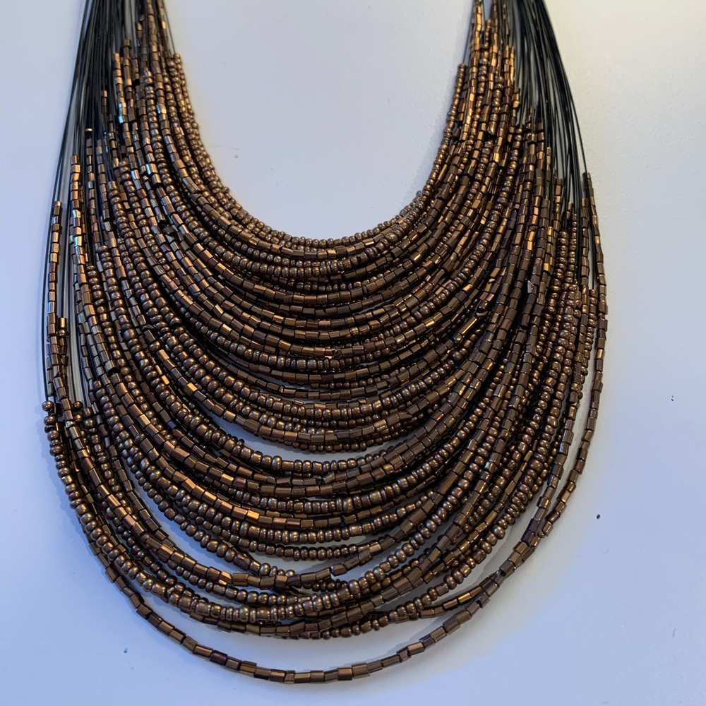 Bronze bead necklace